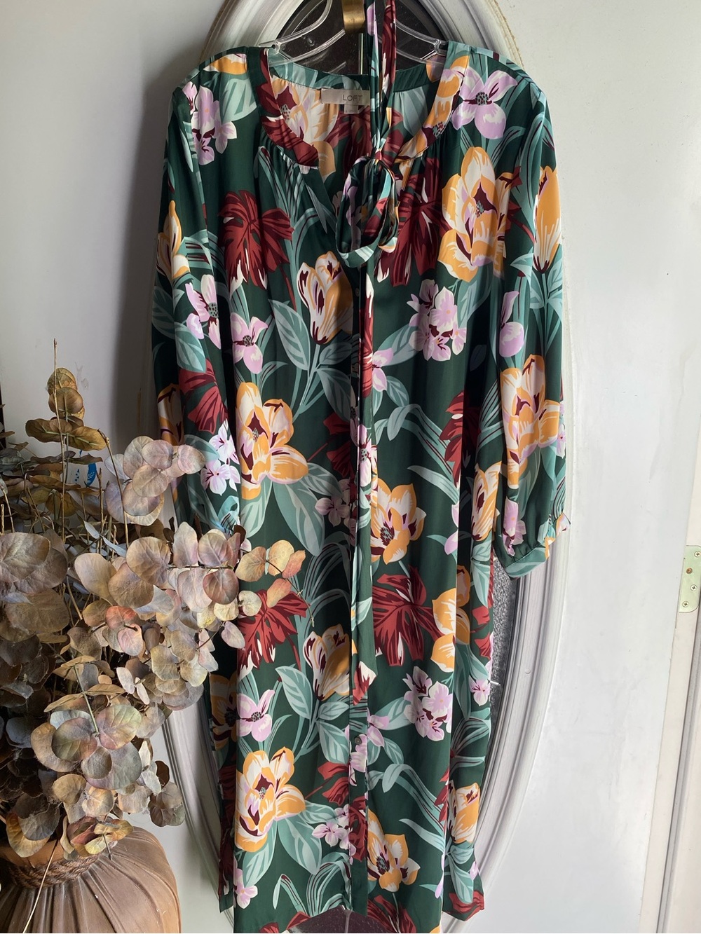 LOFT Midi Dress - Sz L - Picture 6 of 8